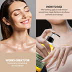 PHATOIL 260ml Body Oil-Deeply Moisturizing & Soothing Massage Oil with Long-Lasting Fragrance Vanilla Ginger Rosemary Body Oils