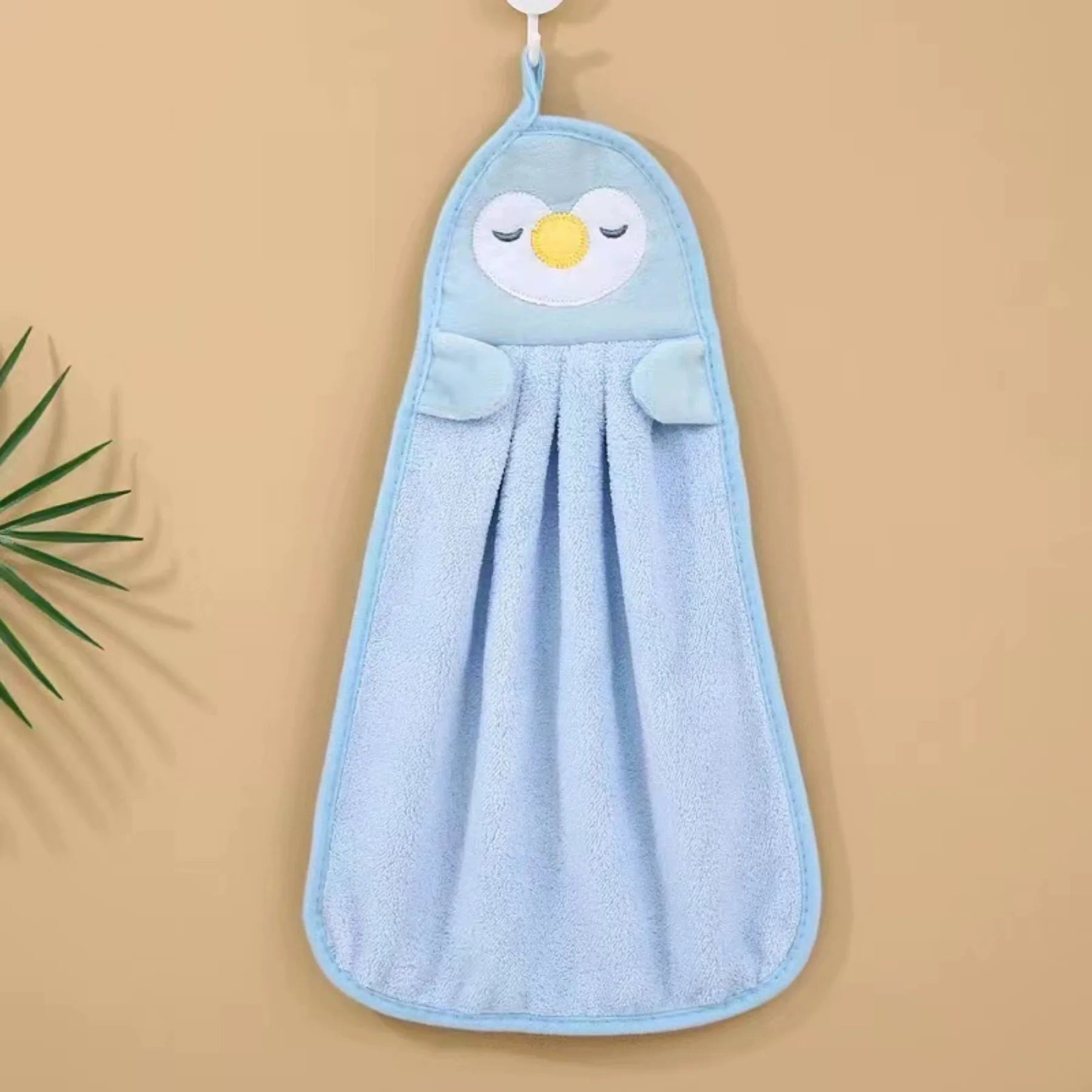 Cute Animal Kids Toddler Hand Towels for Home Bathroom Kitchen with Hanging Loop