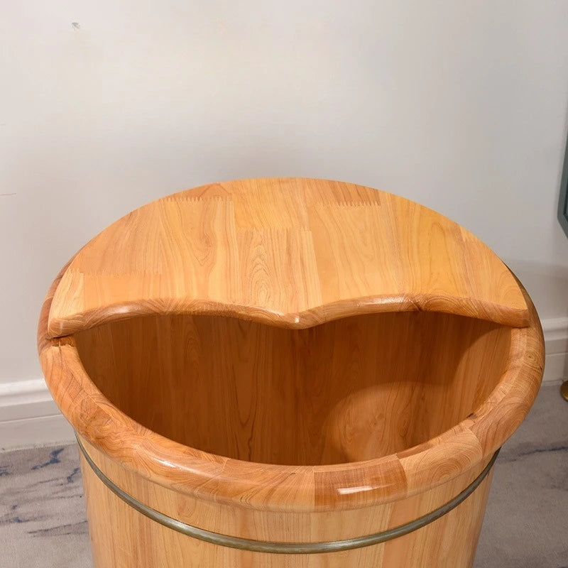 Solid Cedar Wood Foot Soak Tub Home Spa Portable Bucket Foot Massage Relax Sauna Emmer En Lepel Materassino Mare Home Furniture
