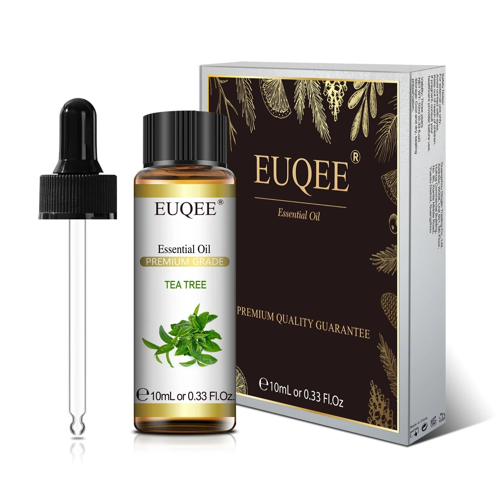 EUQEE 10ml Pure Natural Essential Oil Lavender Jasmine Eucalyptus Vanilla Sandalwood Sweet Orange Lemon Oregano Neroli Fragrance