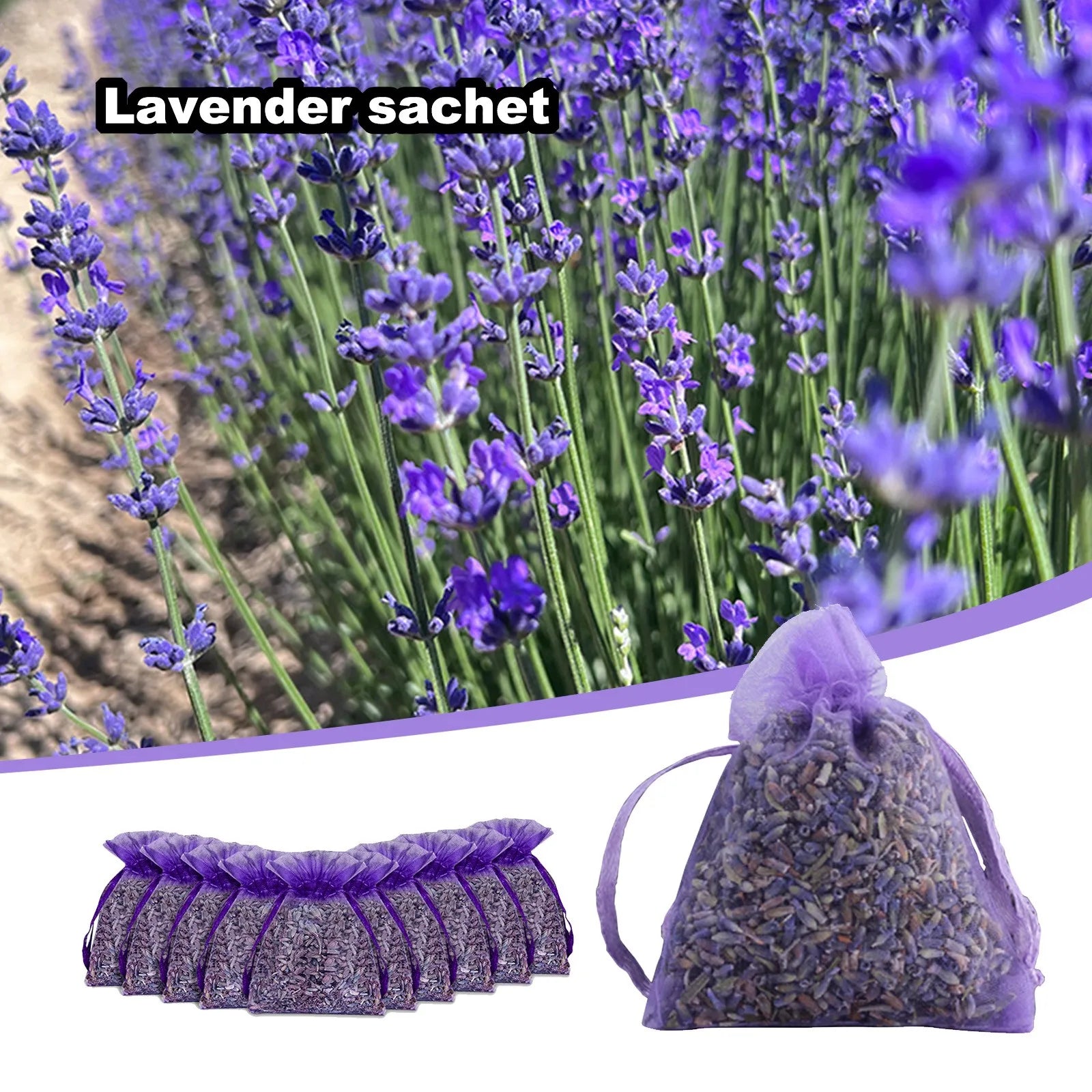 10/1PCS Durable Lavender Sachets Bags Naturally Dried Lavender Flower Buds For Drawers And Closets,Strong Smell Fresh Scents