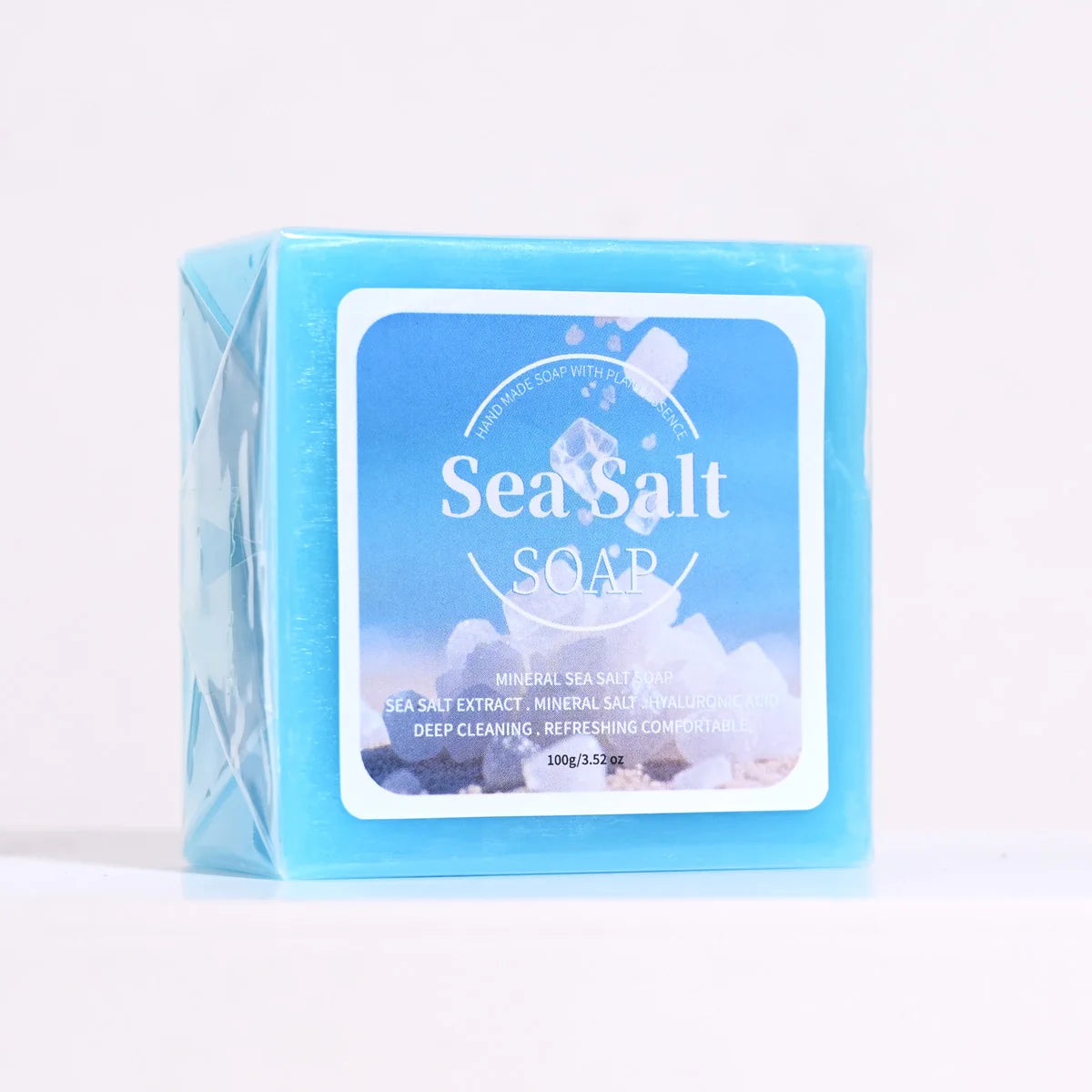 B+Hyaluronic Acid Sea Salt Deep Cleaning Handmade Soap For Cleansing And Bathing 100G Portable Travel Cleaning Soap