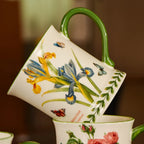 1Pc,Ceramic Coffee Mug,Tea Cup,Creative Hand-Painted Ceramic Mug,Classic Drinking Mug with Handle,Suitable for Hot or Cold Beverages,All-Season Drinks,Wedding,Birthday,Valentine's Day Gift,This Is Your Best Choice