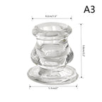 Glass Candle Holder Novelty Nordic Decor Candlestick Romantic Candle Stand Desk Accessories Wedding Centerpieces Ornaments Gifts