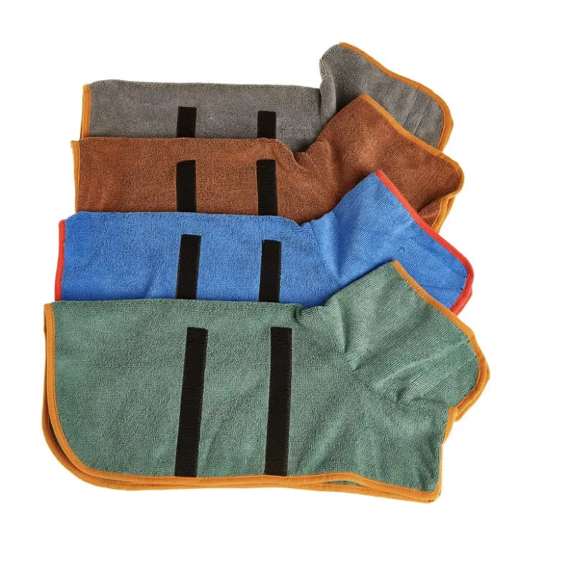 Dog Bathrobe, Quick Drying Super Absorbent Dog Robes for After Bath, Warm Keeping Dogs Towel, Dogs Bath Supplies