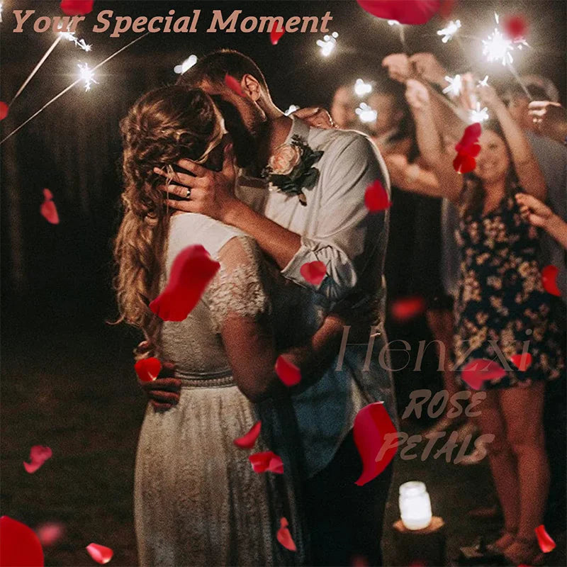 1000Pack Rose Petals Artificial Silk Roses Flower Petals for Romantic Night Valentine's Day Weddings Anniversary Decoration