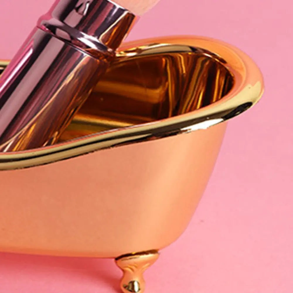 Mini Bathtub Soap Jewelry Storage Box Makeup Organizer Container Desktop Sundry Storage Case Gold Silver Sundries Storage Box