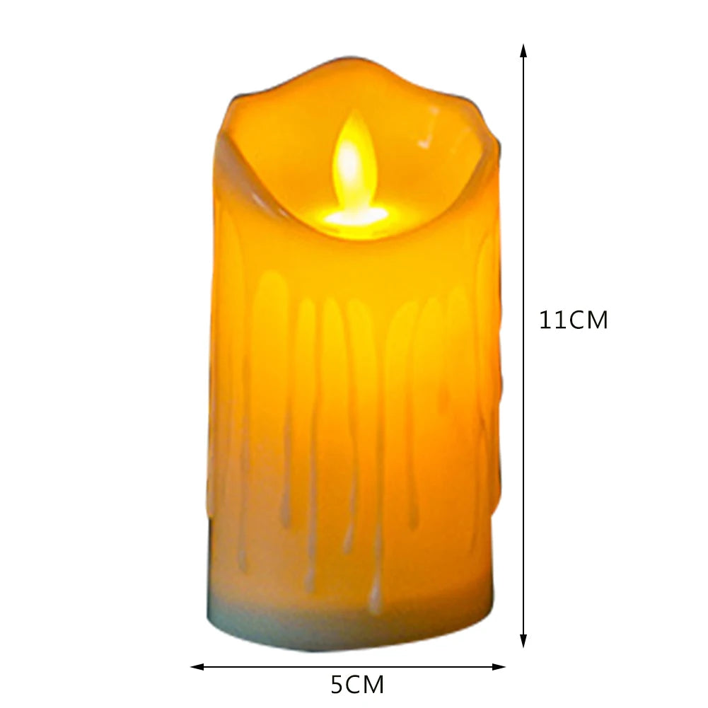 Flameless Flickering Teardrop Led Candles Light Tealight Led Candles Lamp Electronic Votive Led Lamp Halloween Home Decor