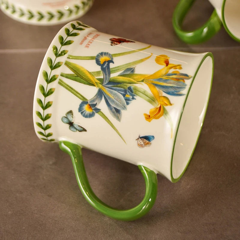 1Pc,Ceramic Coffee Mug,Tea Cup,Creative Hand-Painted Ceramic Mug,Classic Drinking Mug with Handle,Suitable for Hot or Cold Beverages,All-Season Drinks,Wedding,Birthday,Valentine's Day Gift,This Is Your Best Choice