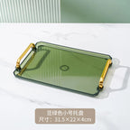 Small&Large Serving Tray with Handles Valet Tray Plastic Serving Tray for Party Kitchen Bathroom Dessert Table Cupcake Display