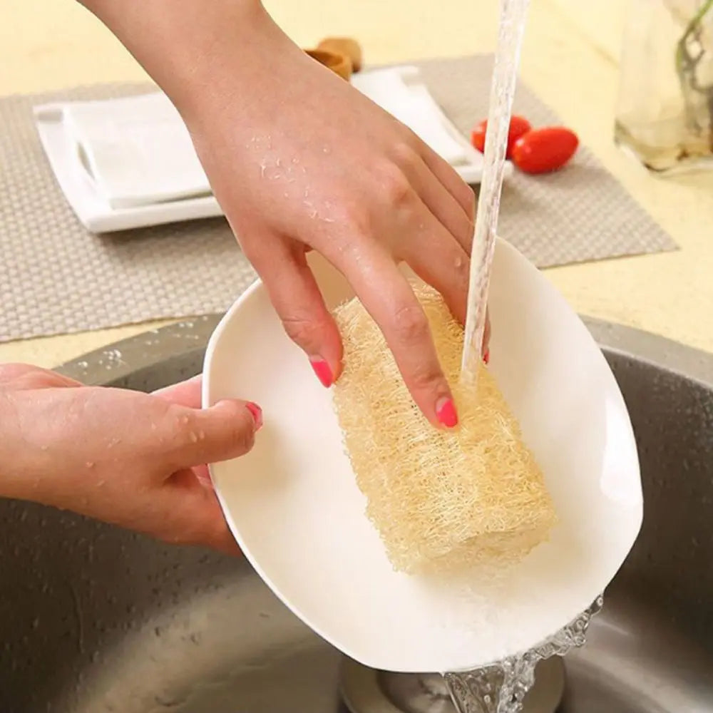 Natural Loofah Luffa Sponge Dish Towels Long Ecological Planting Body Shower Sponge Non-stick Good Absorbency Bath Kitchen