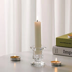 Glass Candle Holder Novelty Nordic Decor Candlestick Romantic Candle Stand Desk Accessories Wedding Centerpieces Ornaments Gifts