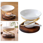 Aroma Oil Burner Warmer Oil Incense Wax Melt Burner with Candle Spoon Office Living Room Spa Yoga Home Decor Wedding Gifts