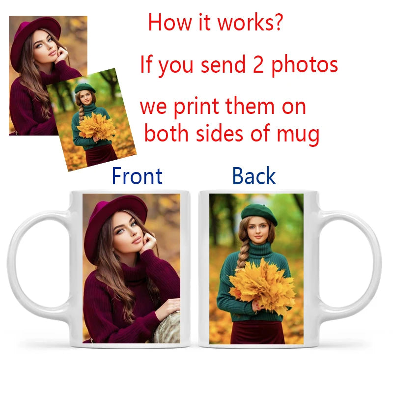 Personalized Your Photo Mug, Custom NAME Logo TEXT Cup,Customize Coffee Mugs, Tea Cups, Mothers day, Wedding Surprised Gift