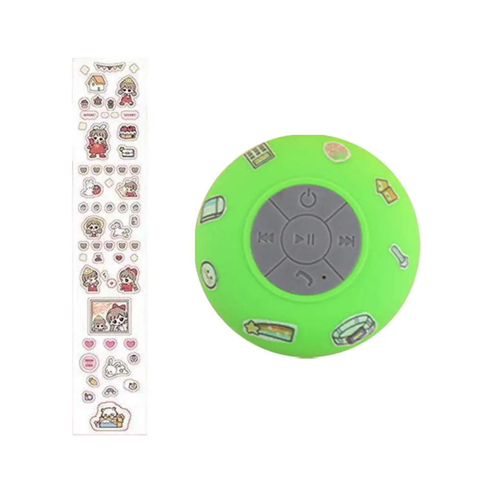Bathroom Waterproof Bluetooth5.0 Speaker Mini Sucker Shower Listening Music Wireless Portable Speaker Outdoor Gift Cute Stickers