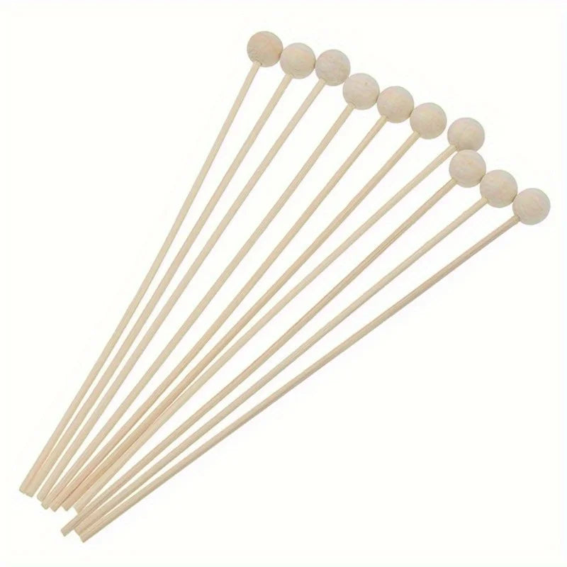 30Pcs/Lot Fireless Wood Ball Aroma Reed Diffuser Sticks Fragrance Diffuser Aromatherapy Rattan Reed Stick DIY Home Decoration