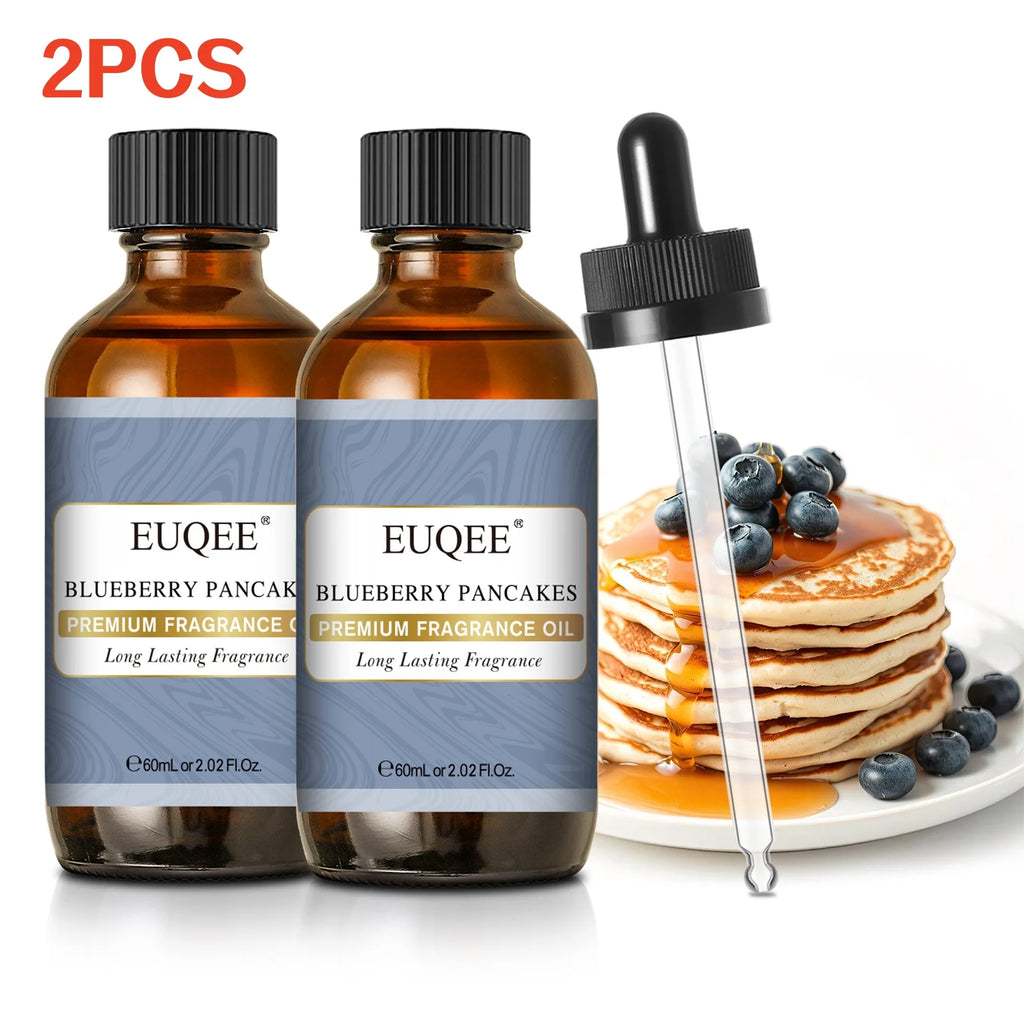 EUQEE 60ml (2 Fl.Oz.) Men's Fragrance Oil For Reed Diffuser, Car Diffusion-Leather Coffee Bamboo & Teak Bay Rum Aromatherapy Oil