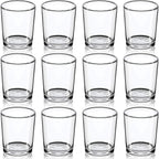 Votive Candle Holders Set of 12 - Glass Votives Holder Clear Floating Tealight Candle Holder Bulk for Table Centerpieces Wedding