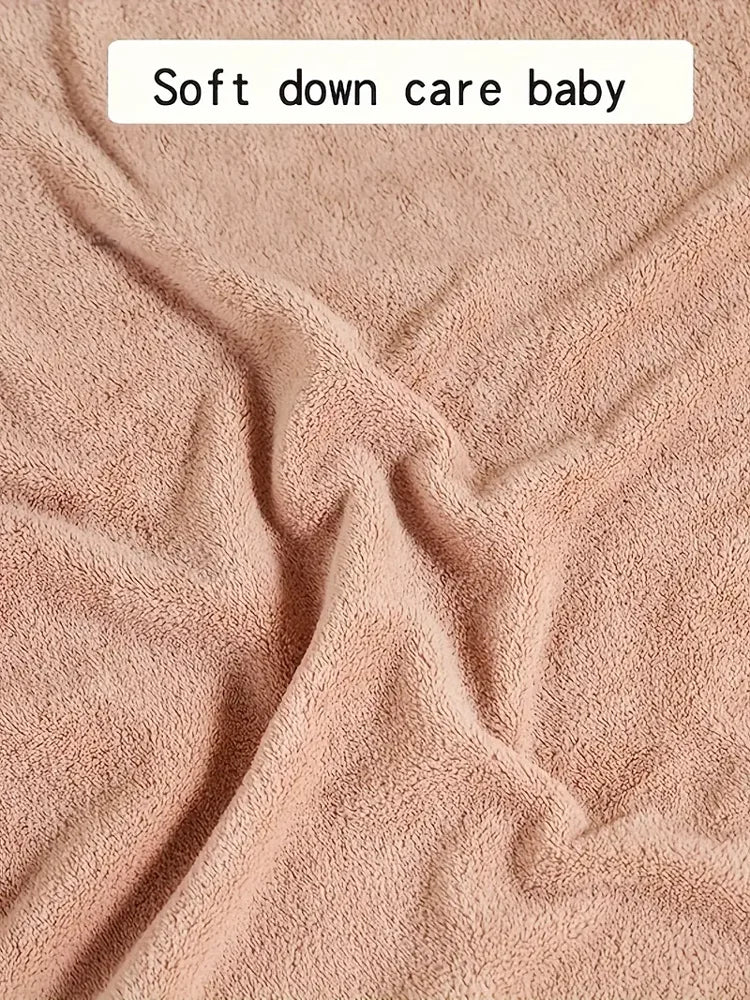 Coral Velvet Kidsren's Cape Bath Towel Newborn Bath Wrap Bath Towel Cute Cartoon Cape Bathrobe