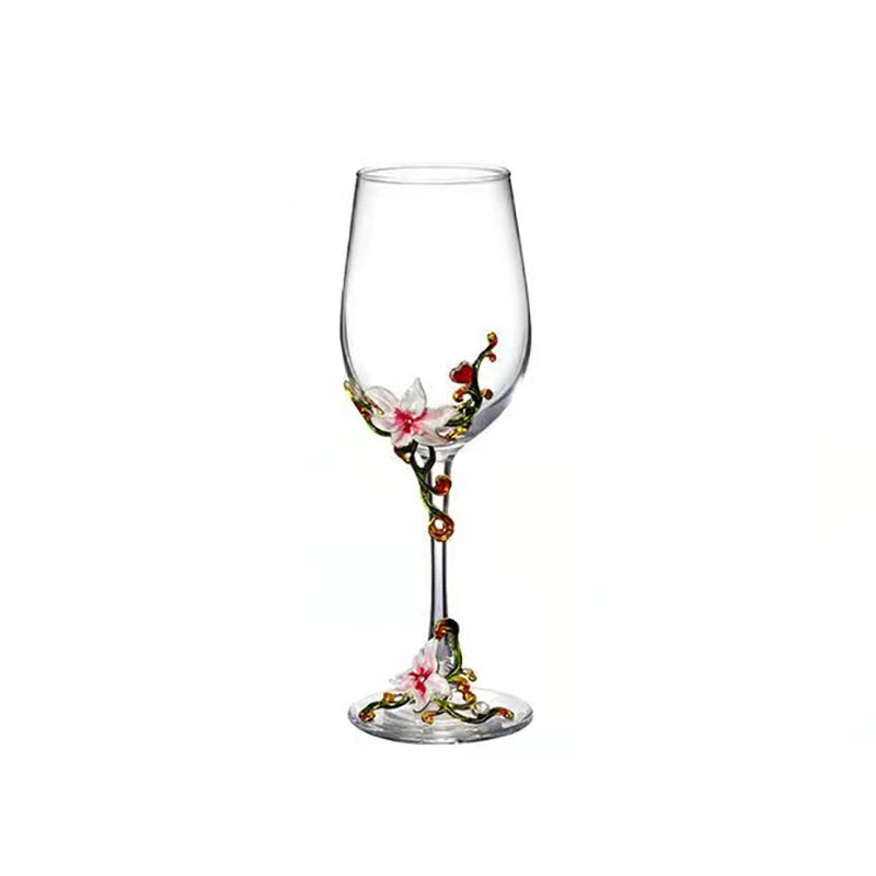 Creative Enamel Crystal Goblet Glasses for Champagne Glass Luxury Glass Cups Glasses of Wine Wineglass Vintage Drinking Cup Set