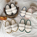 Cozy Cotton-Lined Opened Toe Slippers for Kids