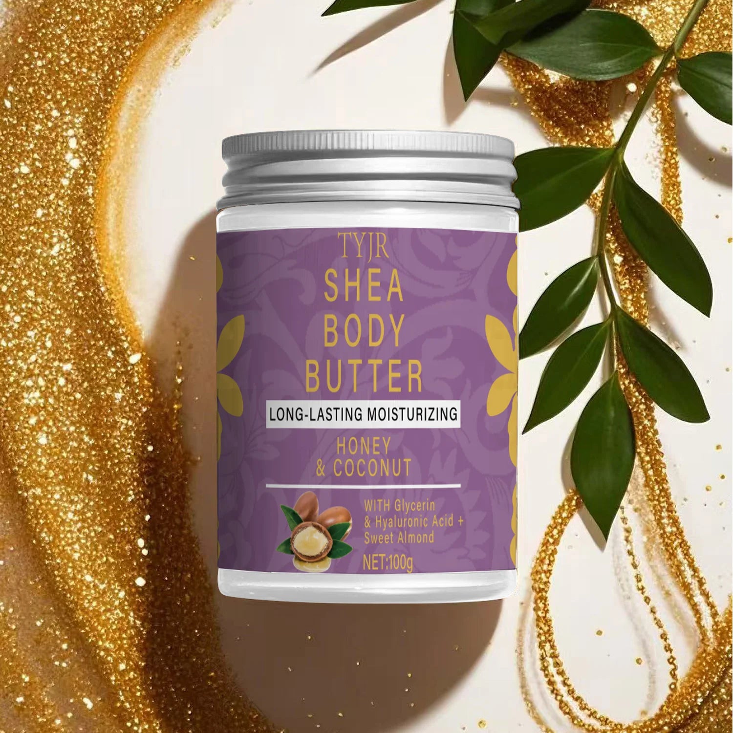 Shea Butter Moisturizing Body Cream, Softer and Moisturizes Skin, Tightens Skin, Makes Skin More Brightens and Shiny, and Moisturizes Body Massage, Suitable for Dry and Cracked Skin