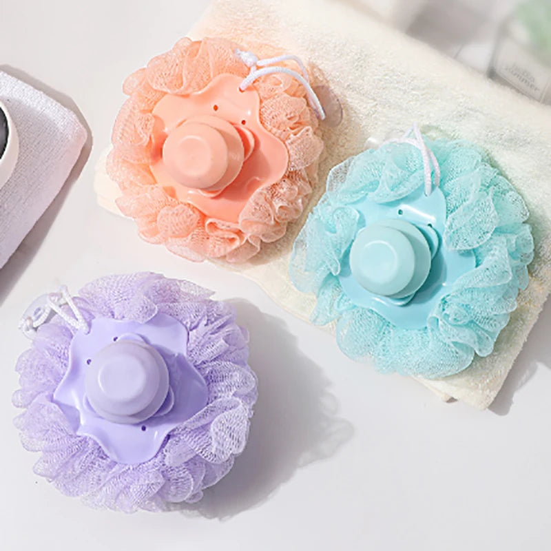 Bath Shower Loofah Sponge Pouf Body Wash Scrubber Creative Refill Shower Ball Exfoliating Home Bathroom