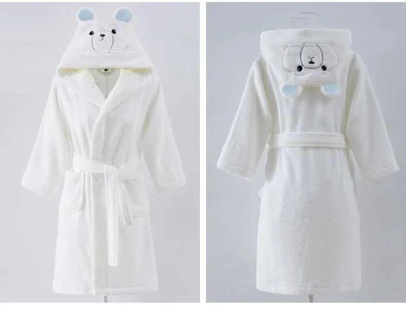 37 Design Cotton Kids Hooded Bathrobe For Girl Sleepwear Robe Boy Cotton Terry Bathrobe Baby Pajamas Bath Robe Children Bathrobe