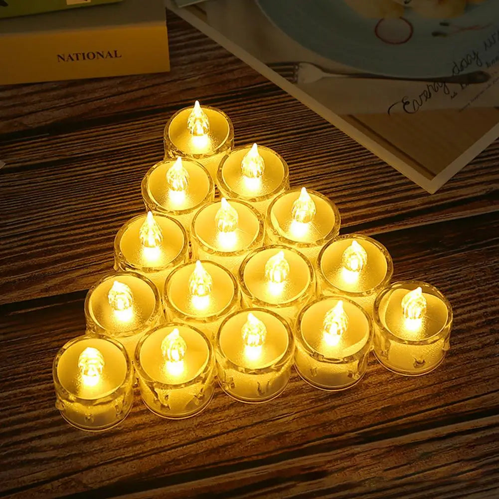 6Pcs/Set Electronic Candles  Attractive Vivid LED Candle Lamp Ornament  Beautiful Small Tea Wax Light