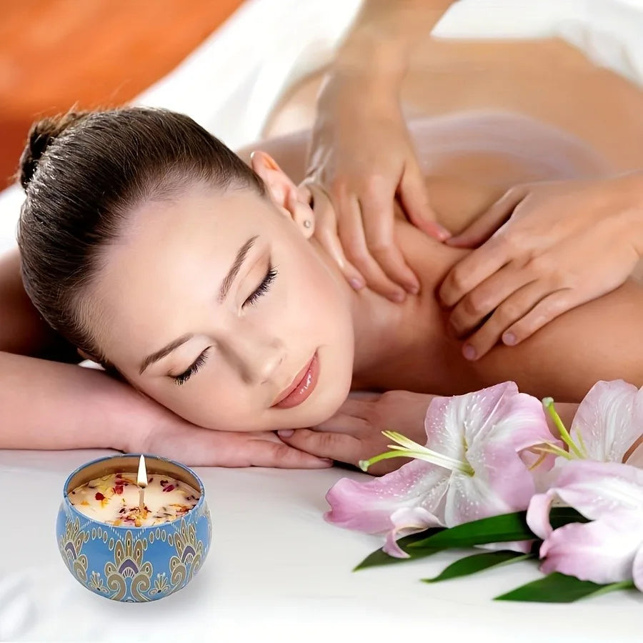 4pcs Scented Candle Set Perfect for Relax, Relaxation, Yoga Bathing - Ideal Birthday Holiday Gift Handcrafted Festive Candles