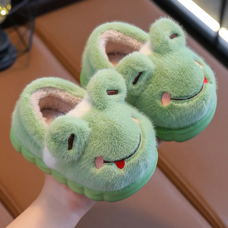 Cute Plush Animal Toddler Spa Slippers
