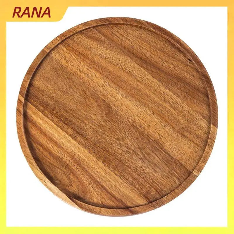 RANA Round Wood Tray,Wooden Serving Tray,Serving Platter,Appetizer Charcuterie Board,Tray Organizer For Kitchen/Countertop