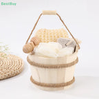 4/5/6pcs Natural Environmental Friendly Wooden Bucket-packed Spa Set Body Skin Cleaning Spa Bath Tool Gifts Sets