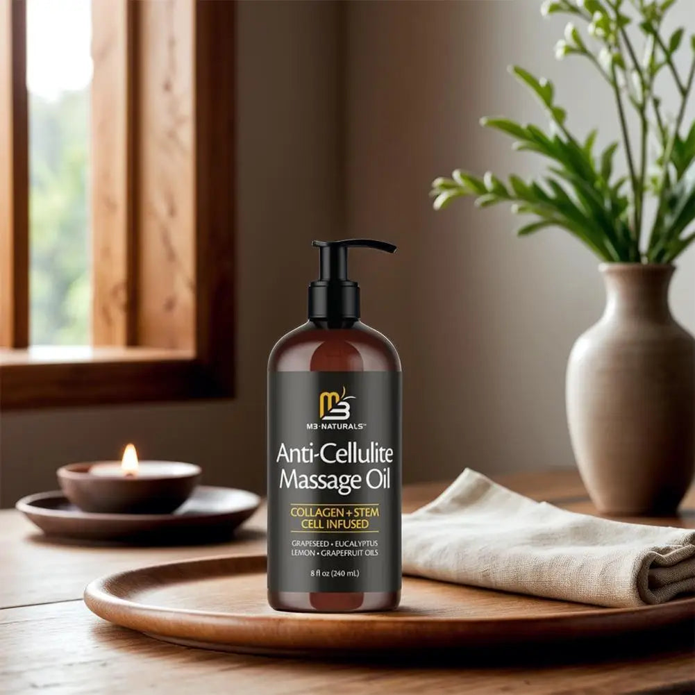 Anti-cellulite Body Massage Oil 240ml Moisturizes Body Skin Smoothing Soft Stress Relief Muscle Lightening Brightening Skin Care