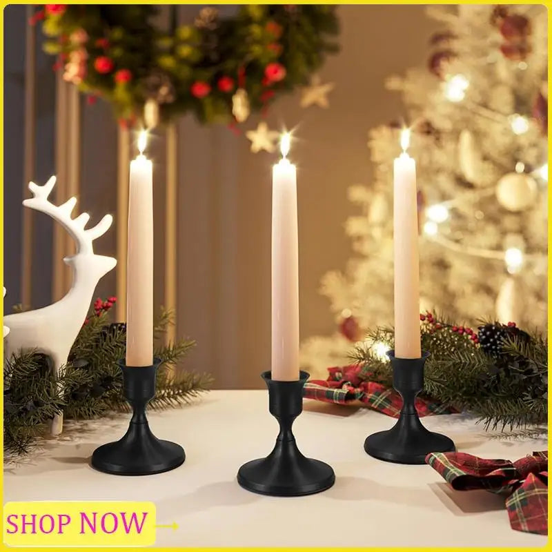 Especial Taper Candle Holders, Vintage Metal Candlestick Holders For Dinner Room Table Centerpiece Or Mantel Wedding Party Decor