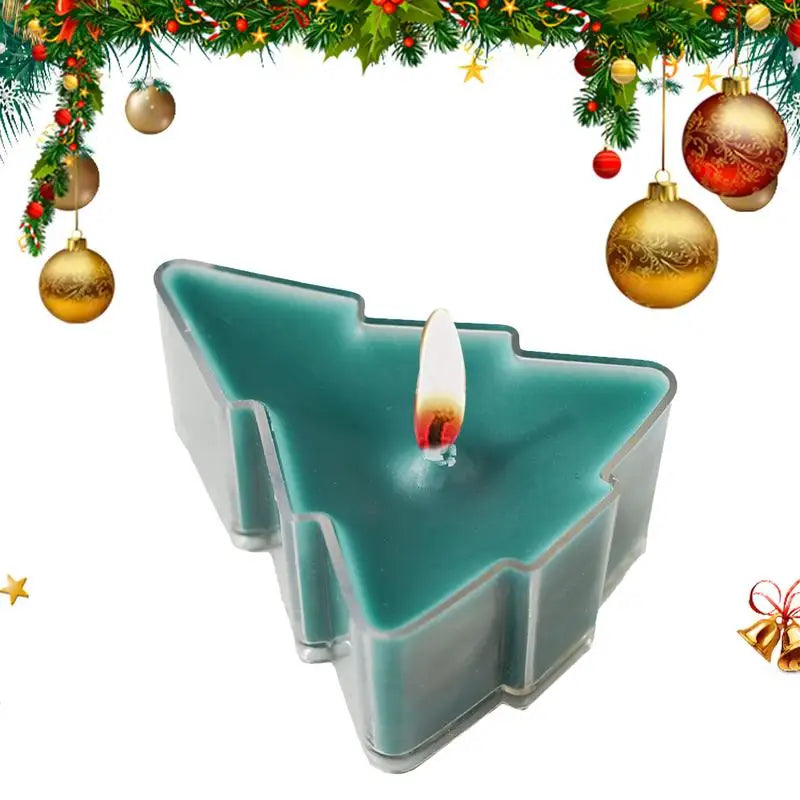 Christmas tree tealight Handwork Scented Candles Tree Shaped Candles Christmas Tree Candles For Christmas Home Decoration