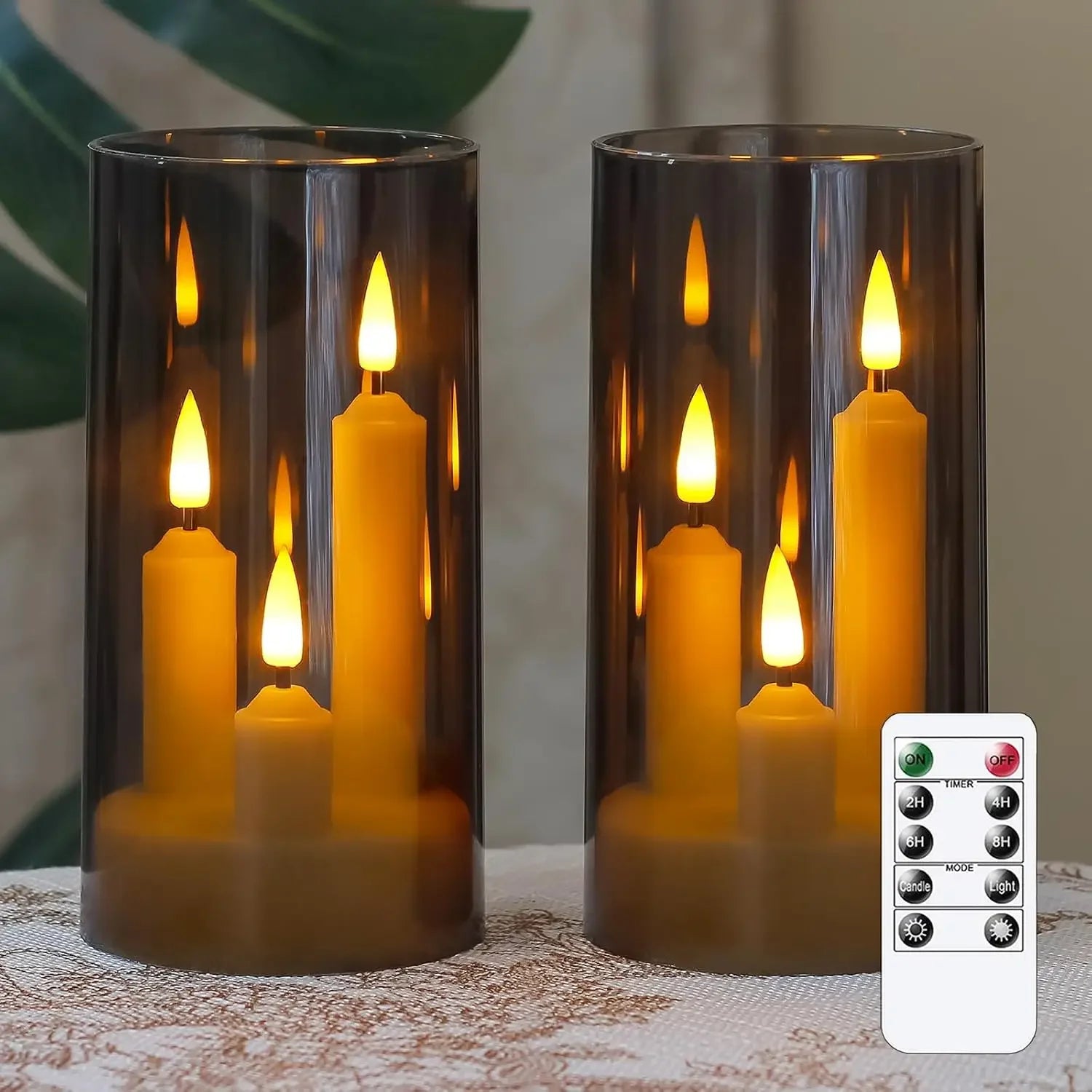 3IN1 LED Electronic Candle Tea Light Multicolors LED Candle With IR Remote Flickering Lamp Acrylic Candles for Christmas Wedding