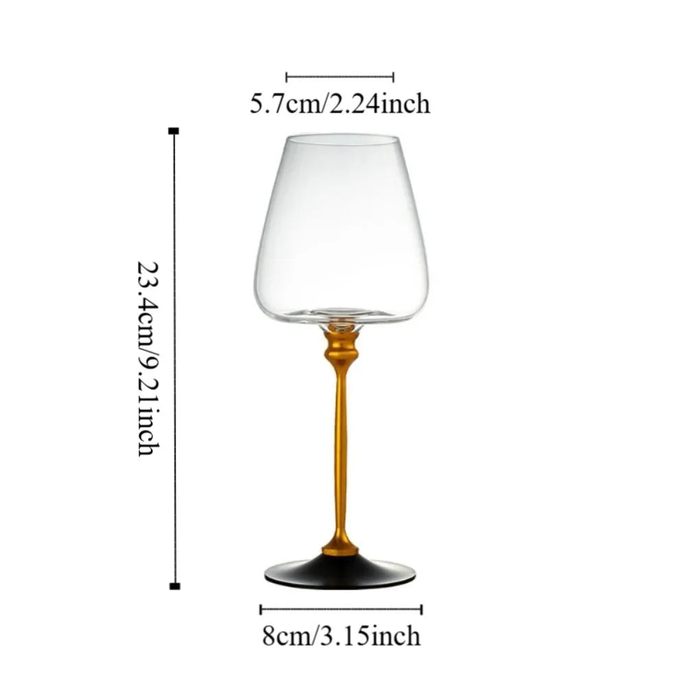 Clear Rotating Glass Wine Glasses 500ml Thickened Base Crystal Goblet Ergonomic Holder Wine Decanter Glass Cup Cocktails