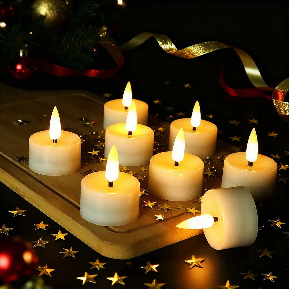 12pcs Tea Lights Candles, LED Flameless Flickering Electric Candle lamp Tea Lights for Wedding,Christmas Celebrations Decoration
