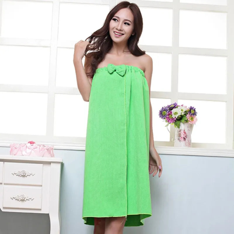 Fast Drying Magic Bath Towel Bow Bowknot Absorbent Washcloth Wrap Towel Beach Spa Bathrobes Women Bath Skirt Sexy Bath Towels