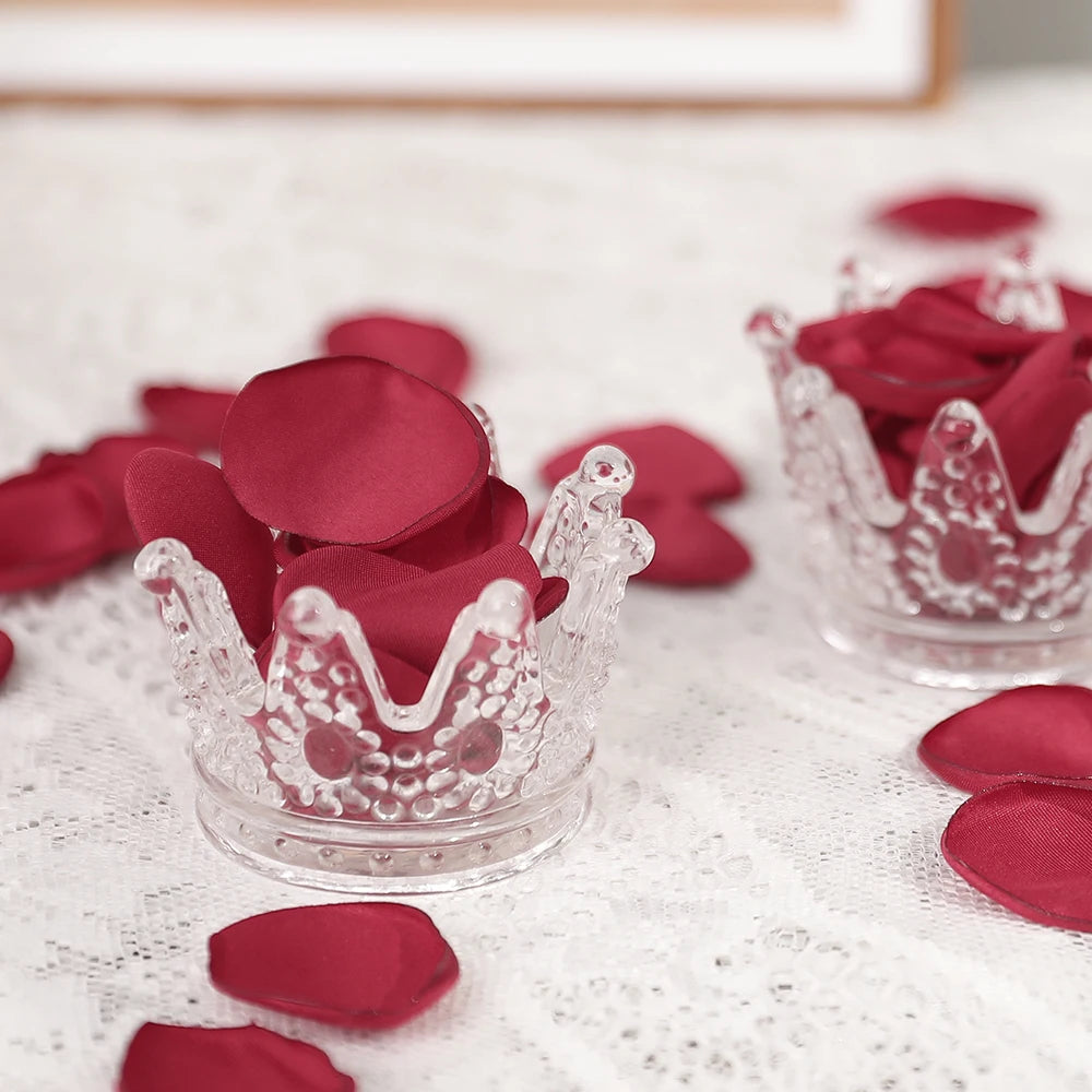 100/200Pcs Pink 4cm Silk Rose Petals Romantic Room Decoration Wedding Decor For Flower Girl Baskets Dinner Table Bridal Showers