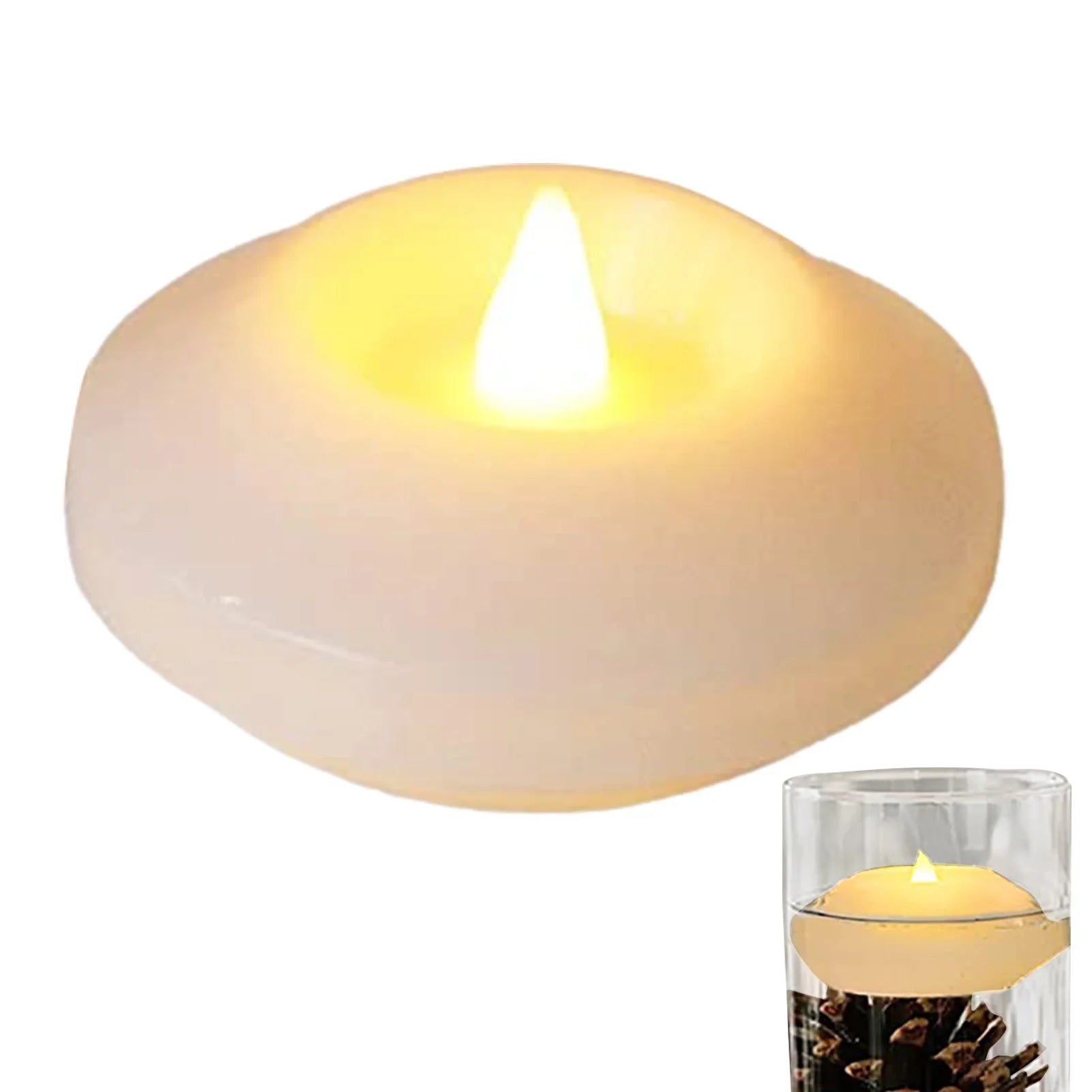 Floating Tealights Candles Flickering Candles Flameless Tea Lights Party Wedding Praying Memorial Festival Event Blessing