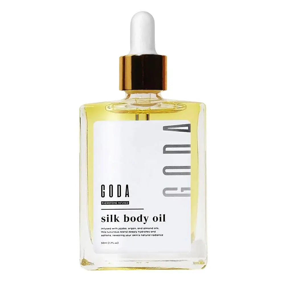 GODA Silk Body Oil Relaxing Body Skin Smoothing Soft Stress Relief Nourishing Brightens Tightens Skincare Deeply Moisturizes