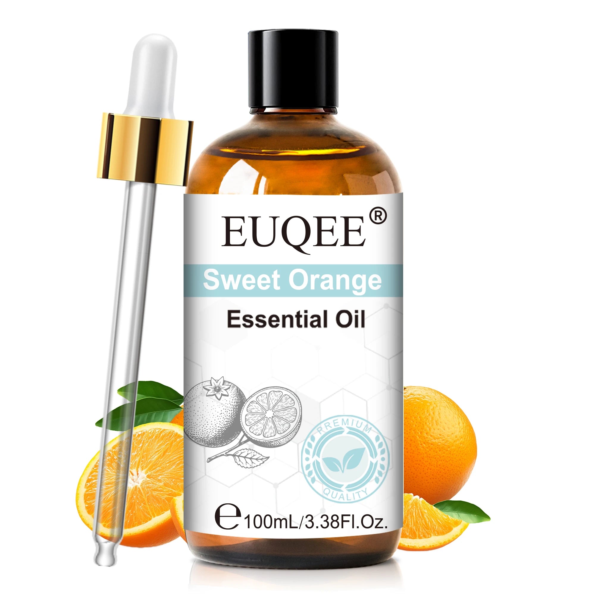 EUQEE 3.38FI.Oz. Aromatherapy Essential Oil For Reed Diffuser Humidifier-100ml Vanilla Lavender Cinnamon Lemon Essential Oils