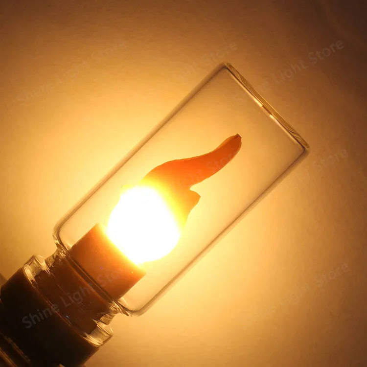 Five Color 5V LED Cob Flash Candle Edison Flame Bulb Night Light Camping Festival Decoration LED Lighting Bulb Accessories DIY