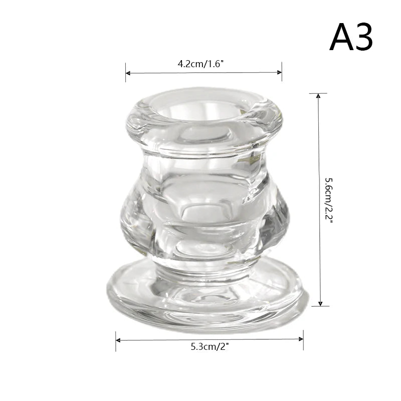 Glass Candle Holder Novelty Nordic Decor Candlestick Romantic Candle Stand Desk Accessories Wedding Centerpieces Ornaments Gifts