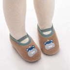 Cozy Animal First Walker Slippers for Baby – Anti-Slip Winter Shoes