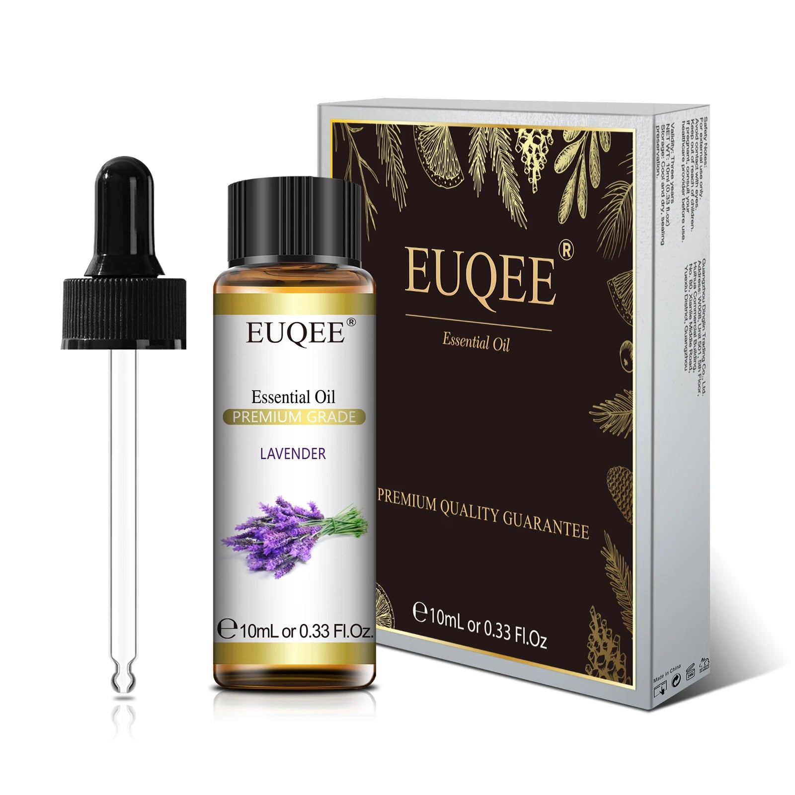 EUQEE 10ml Pure Natural Essential Oil Lavender Jasmine Eucalyptus Vanilla Sandalwood Sweet Orange Lemon Oregano Neroli Fragrance
