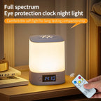 Touch Dimmable LED Night Lamp with Remote Clock Time Display or not Eye Protection Reading Lamp Bedside Night Light Rechargeable