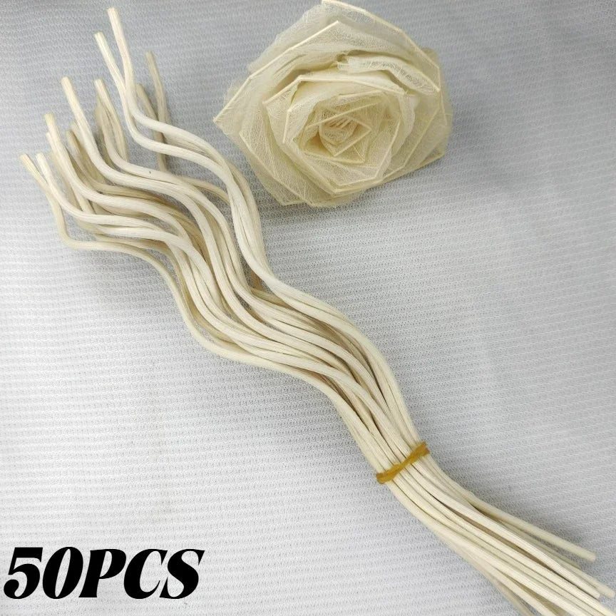 10/200PCS Reed Diffuser Sticks Long Wavy Rattan Reed Fragrance Rods Air Freshener Odor Removal for Home Decor Fragrance Sticks